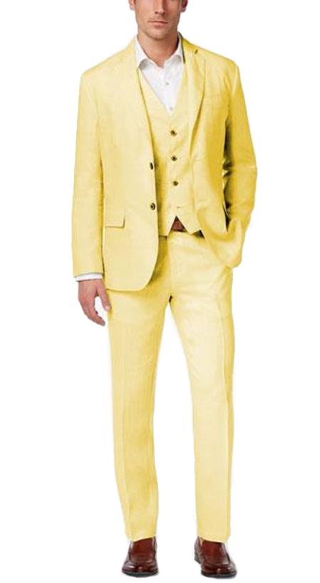 Alberto Nardoni Men's Summer Fabric Vested Three 3 Piece Suit Jacket+ ...