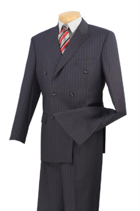 Double Breasted Suit Charcoal