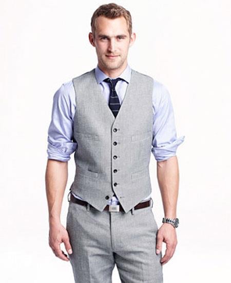 Men's Vest and Pants Set - Linen Outfits For Men Perfect for wedding Vest & Pants