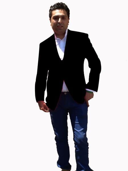 Stage Party Bright Men's Sport Coat / Dinner Jacket Blazer Vented Black