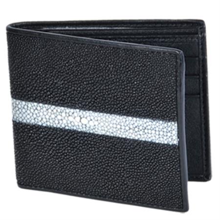 Cartera Mantarraya Perla Pulida Men's Wallet â€“ Negro