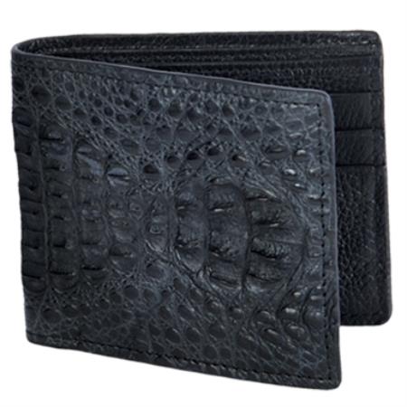 Men's Genuine Exotic Animal Skin Carteras caiman ~ World Best Alligator ~ Gator Skin Lomo Men's Wallet â€“ Negro