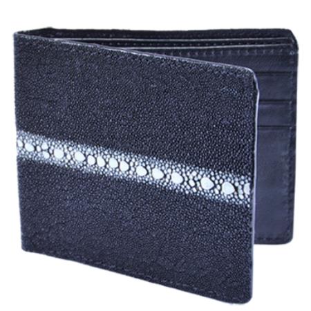 Cartera Mantarraya Perla Completa â€“ Negro