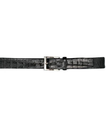 Real Authentic Skin Black All-Over Genuine Crocodile Hornback Cinturon De Cocodrilo