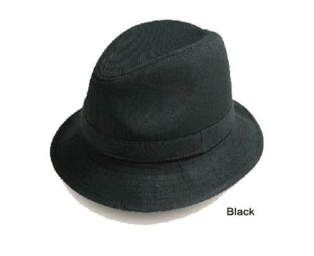 New Men's Fedora Trilby Mens Dress Hats Black