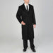 Men’s Black Wool-Blend Topcoat