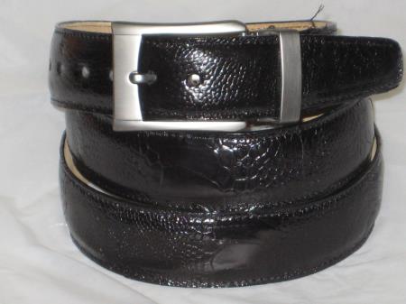 Cinto De Avestruz - Cinto Vaquero Mens Genuine Authentic Black Ostrich Leg Belt