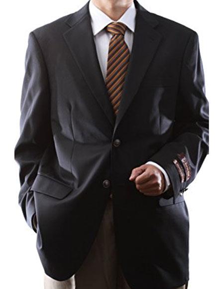 Men's Black Extra Long and Regular Size Gabardine
