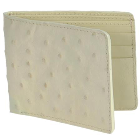 Men's Genuine Exotic Animal Skin Carteras Avestruz Men's Wallet â€“ Hueso