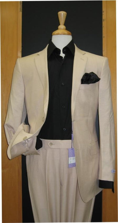 Mens & Boys Sizes Two Button Sand ~ Khaki ~ Natural ~ Flax Color Kids Sizes Mens Linen Suit Super Light Weight Suit Perfect for toddler Suit wedding attire outfits mensusa