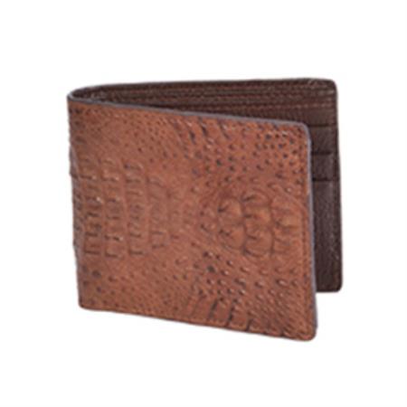 Wild West Boots Wallet-Brown Genuine Exotic caiman ~ World Best Alligator ~ Gator Skin
