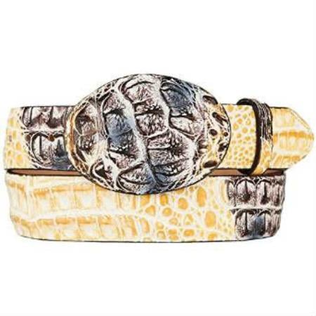 Men's Gray Original Caiman Belly Skin Fashion Western Hand Crafted Belt main image 0