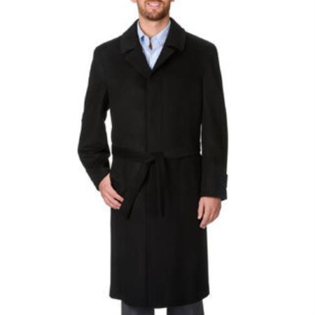 Mens Topcoat Mens Dress Coat 'Harvard' Charcoal Blend Long Top Coat - Men's Overcoat