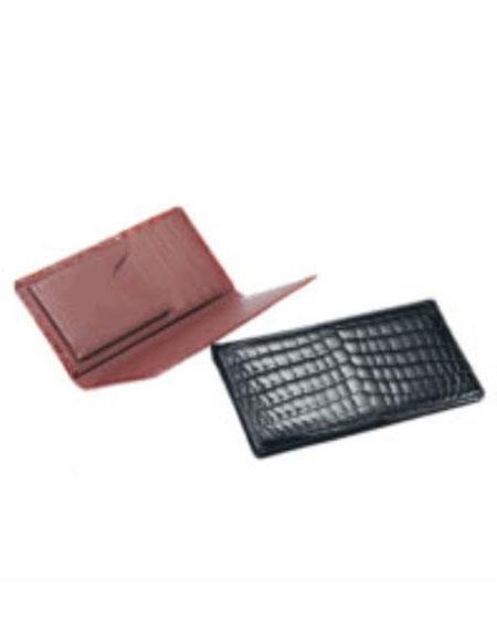 Crocodile Checkbook Black,Cognac,Chocolate