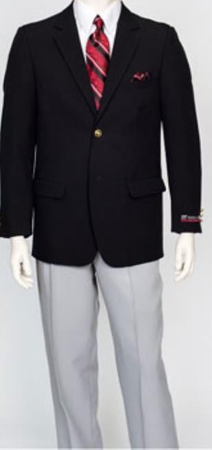 Pacelli Men's Classic Black 2 Button Jacket Blair