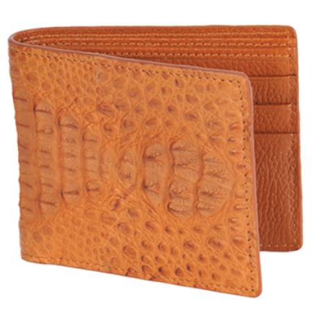 Carteras caiman ~ World Best Alligator ~ Gator Skin Lomo Men's Wallet â€“ Cognac