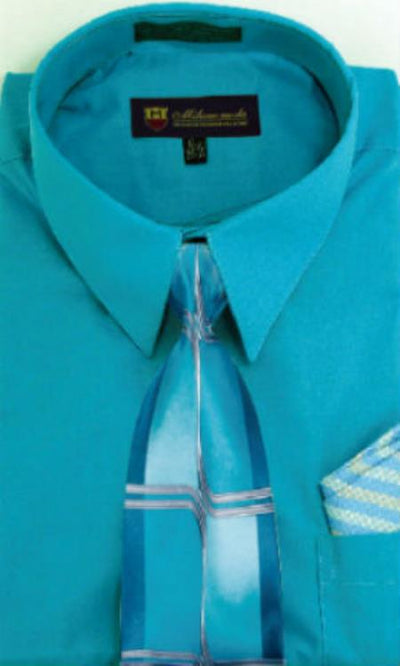 Turquoise Blue Dress Shirt
