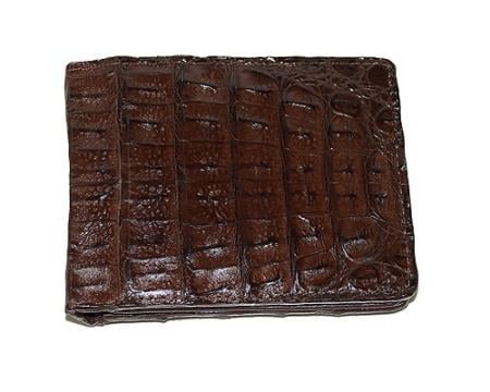 Men's Genuine Exotic Animal Skin Wallet ~ billetera ~ CARTERAS Hornback Wallet Brown