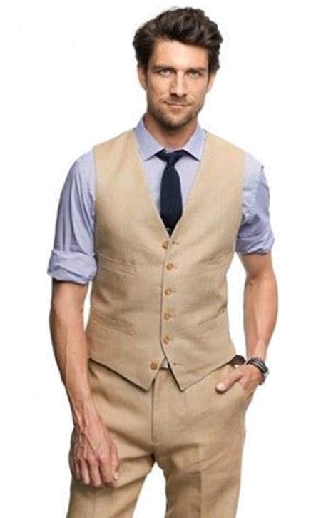 Linen vest for groomsmen
