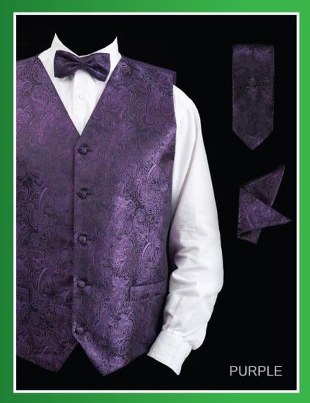 Dress Tuxedo Wedding Vest ~ Waistcoat ~ Waist coat Tie Set Brown Buy 10 of same color Tie For $25 Each - Men's Neck Ties - Mens Dress Tie - Trendy Mens Ties