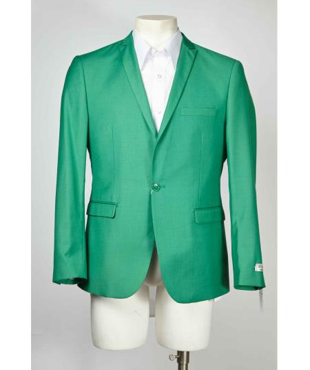 Green Men's One Button With Centre Vent Cheap Priced Designer Fashion Dress Casual Blazer For Men On Sale Blazer