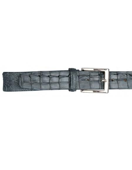 Real Authentic Skin Grey All-Over Genuine Crocodile Hornback Cinturon De Cocodrilo
