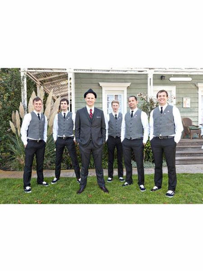 Gray Vest Black Pants