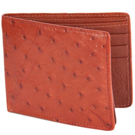 Men's Genuine Exotic Animal Skin Carteras Avestruz Men's Wallet â€“ Miel