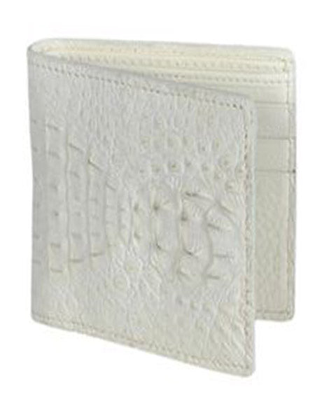 Wild West Boots Wallet-Cream ~ Ivory ~ Off White Genuine Exotic caiman ~ World Best Alligator ~ Gator Skin