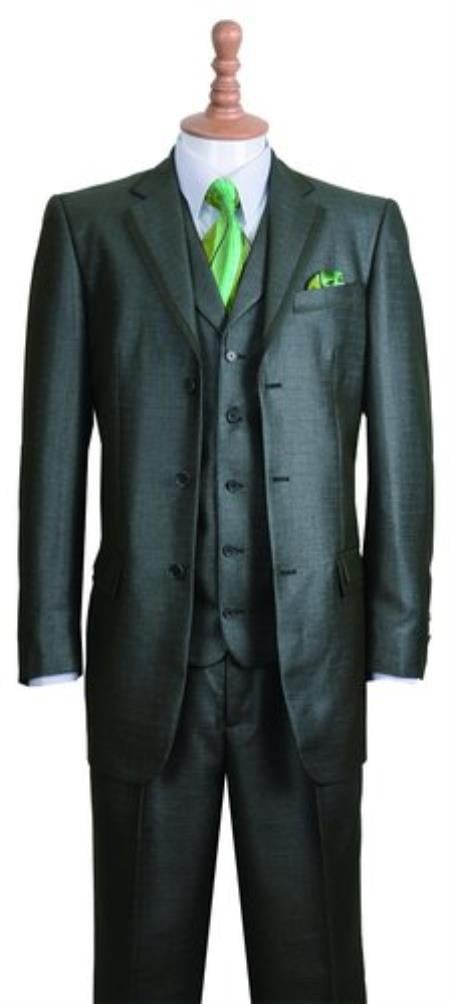 Solid Brown Extra Fine Poly-Rayon Summer Light Weight Fabric Cheap Priced Business Suits Clearance Sale