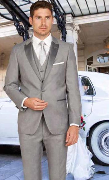 Men's Light Gray Slim Fit Tuxedo
