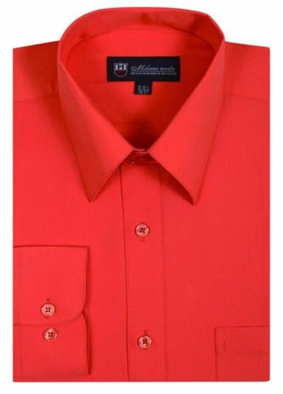 Mens Orange Dress Shirt