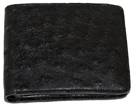 Men's Genuine Exotic Animal Skin Wallet ~ billetera ~ CARTERAS Ostrich Wallet Black
