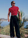 Mens Pleated Dress Pants Single Deep Pleat-Wide Leg 22-Inch around the bottom in 10 Colors unhemmed unfinished bottom mensusa
