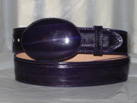 Genuine Authentic Faded Purple Eel Skin Western Cowboy Belt