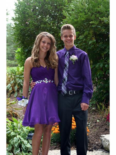 Purple high school homecoming outfits for guys