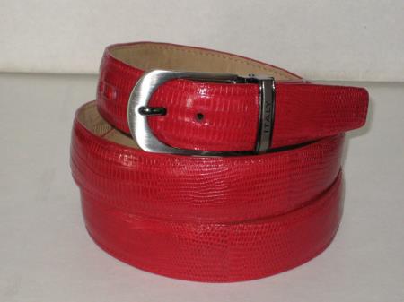 Men's Genuine Authentic Navy Blue Lizard Belt