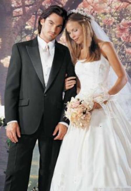 Big and Tall Tuxedo Jacket with Belfort 1 Button Peak Prom 2026 Tuxedo Black for Men