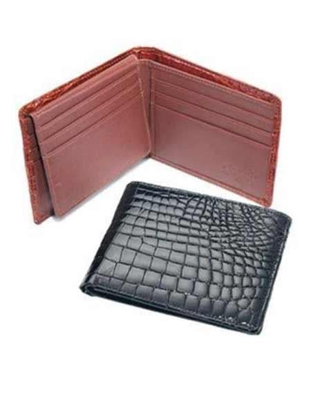 Men's Genuine Exotic Animal Skin Ferrini Hornback Crocodile Card Holder by Ferrini USA main image 1