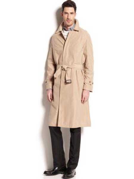 Men's Dress Coat Raincoat - Trench Coat Black main image 1