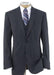 Mens Three Piece Suit - Vested Suit Mens Grey Two Button Half-lined Side Vents Suit mensusa