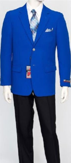 Men'S Two Button Royal Blue Men'S Wholesale Blazer Sport Coat Jacket With Gold Buttons Royal Blue main image 0