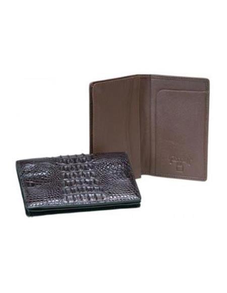 Men's Genuine Exotic Black,Brown Card Holder Wallet