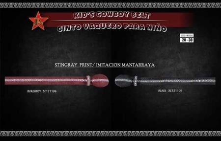 Cowboy Exotic Belt 1.5 Stingray Rowstone Finish by Los Altos