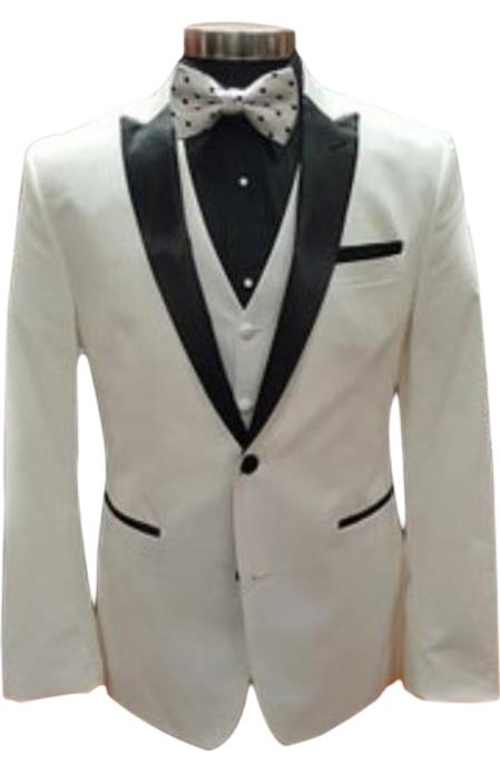 Men'S Classic White Two Button Tuxedos main image 0