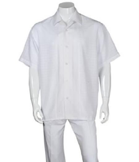 Men's Church White Casual Two Piece Walking Outfit For Sale Pant Sets Suit With Dress Pant all white outfits for men