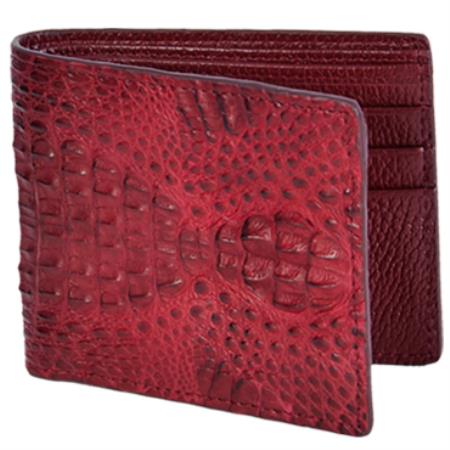 Carteras caiman ~ World Best Alligator ~ Gator Skin Lomo Men's Wallet â€“ Vino