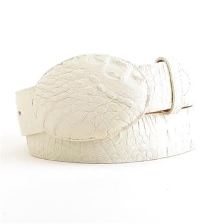Authentic Genuine Real Winterwhite Caiman Belt