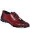 Mens Los Altos Genuine Ostrich Leg Patch Design Burgundy Sneaker
