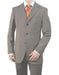 Mid Gray 3 Button Real premier quality italian fabric Super 150's Wool Italian Men's Three Buttons Style suit - mensusa